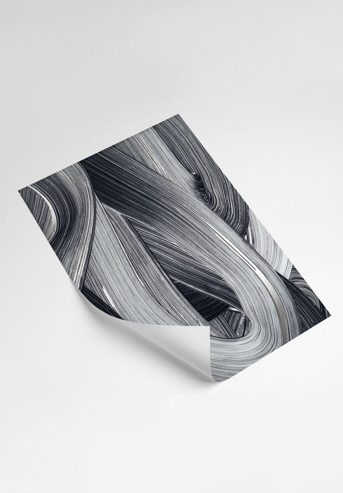 Pennellate Argento Reale Set Di 6 Poster 50x70cm